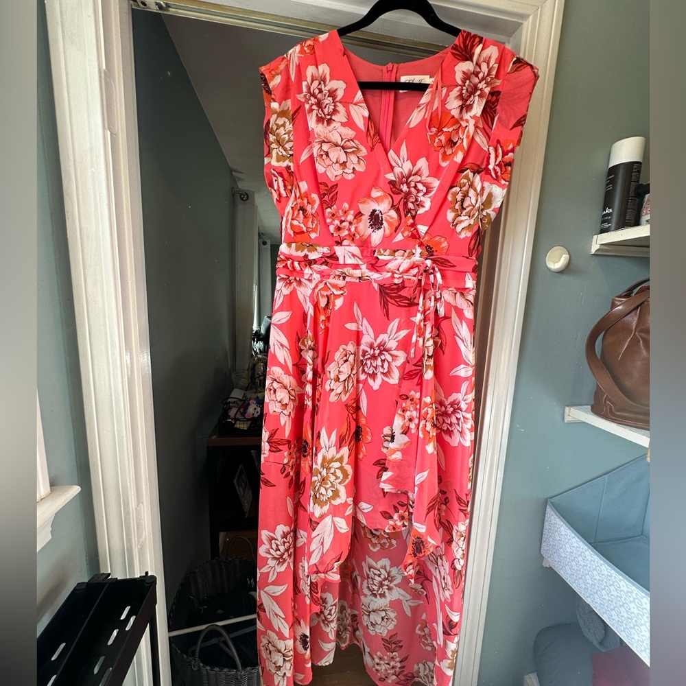 Eliza J High Low Floral Dress - Size 12 Petite